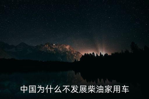 中國為什么不適合做汽車產業,中國為什么不發展柴油家用車
