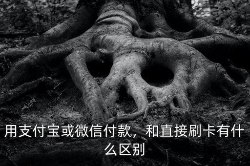 用支付寶或微信付款，和直接刷卡有什么區別