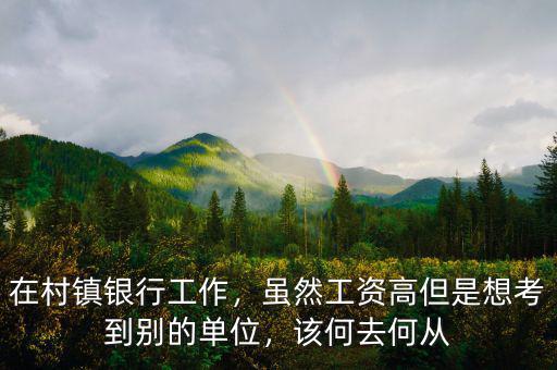 寧河村鎮銀行工資多少,在村鎮銀行工作