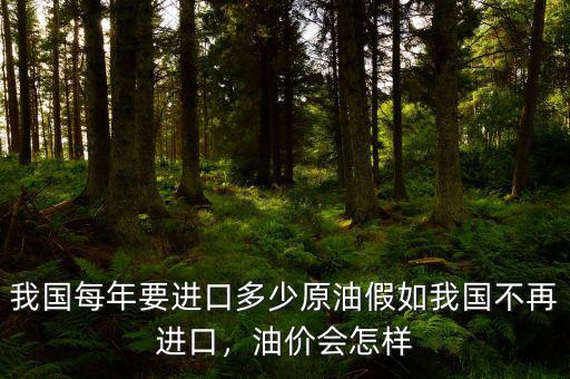 我國每年要進口多少原油假如我國不再進口，油價會怎樣