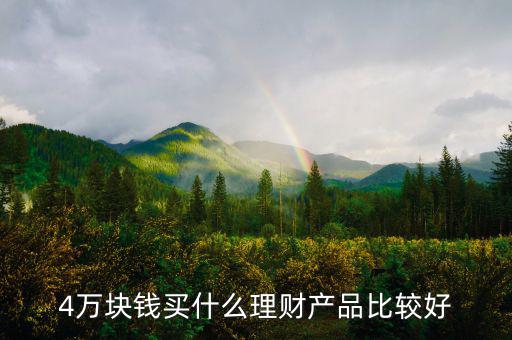 4萬塊錢買什么理財產品比較好