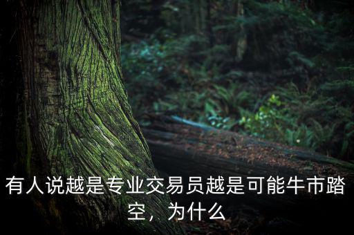 有人說越是專業交易員越是可能牛市踏空，為什么