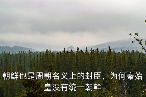 朝鮮為什么沒有股市,為何秦始皇沒有統一朝鮮