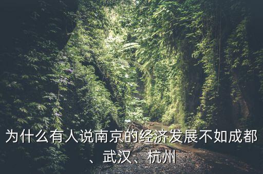 為什么有人說南京的經(jīng)濟發(fā)展不如成都、武漢、杭州