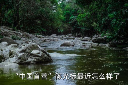陳光標怎么不出現了,中國首善陳光標最近怎么樣了