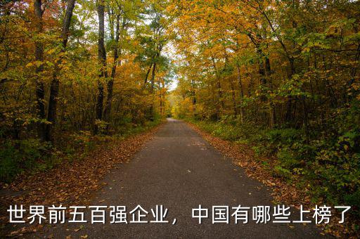世界前五百強企業，中國有哪些上榜了