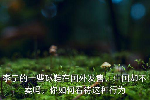 李寧在國外怎么樣,李寧的一些球鞋在國外發售