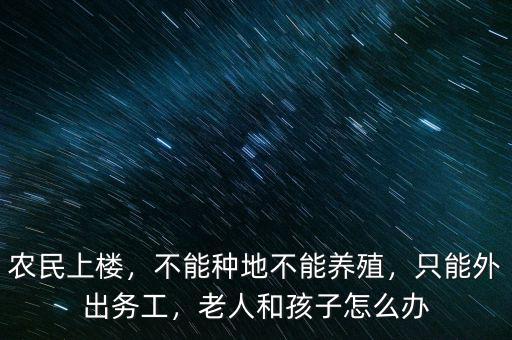 農民上樓，不能種地不能養殖，只能外出務工，老人和孩子怎么辦