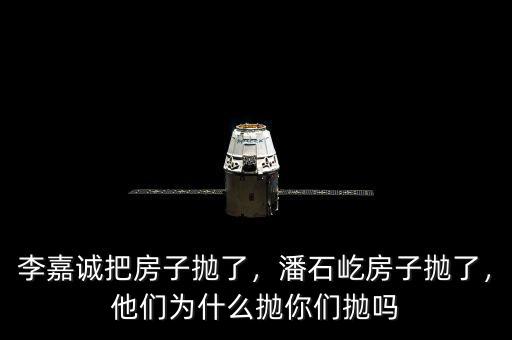 李嘉誠把房子拋了，潘石屹房子拋了，他們為什么拋你們拋嗎