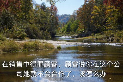 在銷售中得罪顧客，顧客說你在這個公司她就不會合作了，該怎么辦