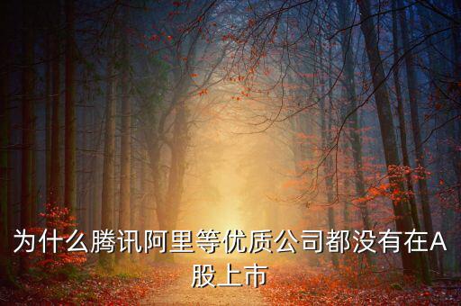 為什么騰訊阿里等優質公司都沒有在A股上市