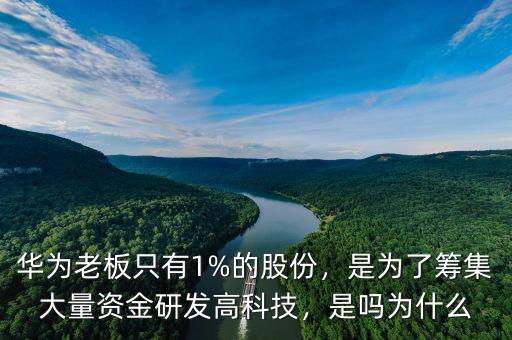 華為老板只有1%的股份，是為了籌集大量資金研發(fā)高科技，是嗎為什么