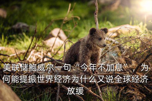 美聯(lián)儲(chǔ)鮑威爾一句“今年不加息”，為何能提振世界經(jīng)濟(jì)為什么又說(shuō)全球經(jīng)濟(jì)放緩