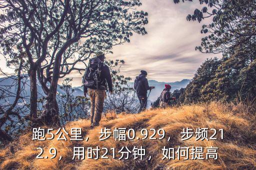 跑5公里，步幅0.929，步頻212.9，用時21分鐘，如何提高