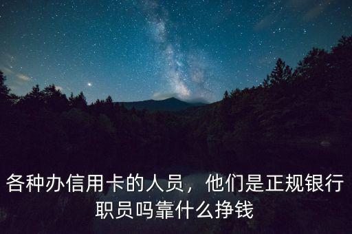 正規信用卡代辦公司是怎么賺錢的,各種辦信用卡的人員