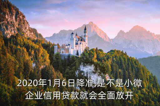 2020年1月6日降準,是不是小微企業信用貸款就會全面放開