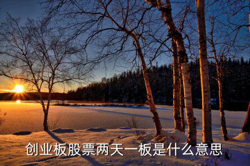 創業板股票兩天一板是什么意思