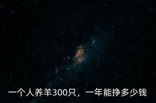 一個人養羊300只，一年能掙多少錢