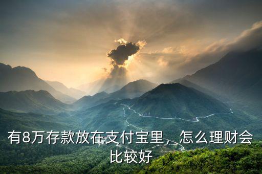 有8萬存款放在支付寶里，怎么理財會比較好