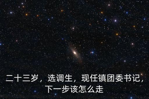 二十三歲，選調(diào)生，現(xiàn)任鎮(zhèn)團(tuán)委書記，下一步該怎么走