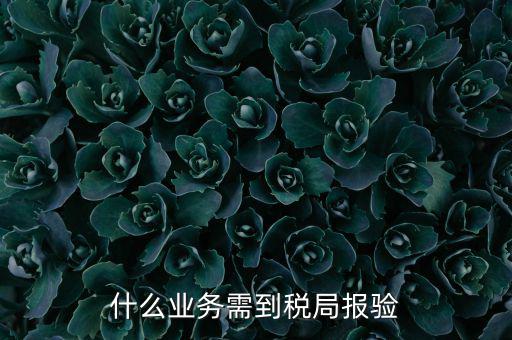 什么業務需到稅局報驗