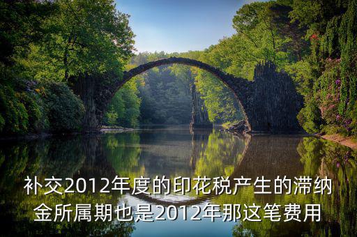補交印花稅屬期是什么意思，補交2012年度的印花稅產生的滯納金所屬期也是2012年那這筆費用