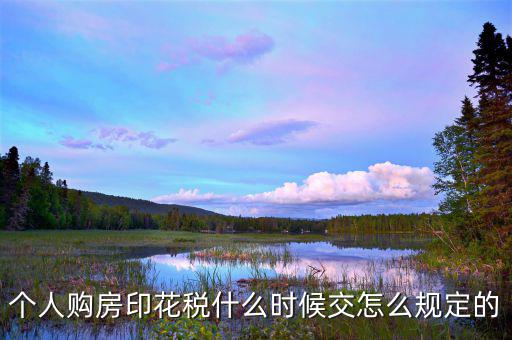 房子印花稅什么時候交，房地產企業什么時候要交印花稅