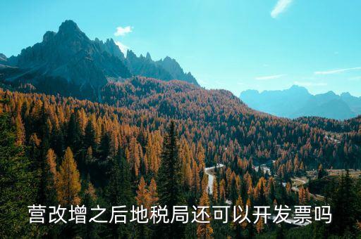 營改增之后地稅局還可以開發票嗎