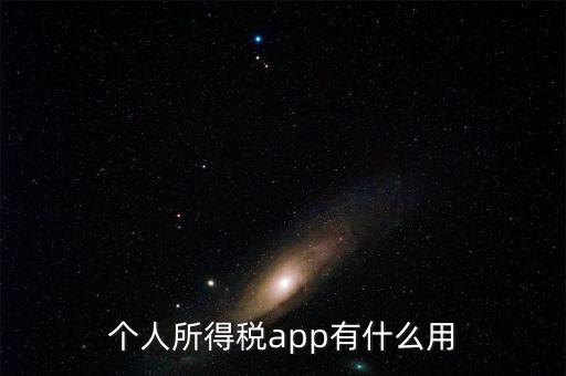 個人網上辦稅干什么用，個人所得稅app有什么用