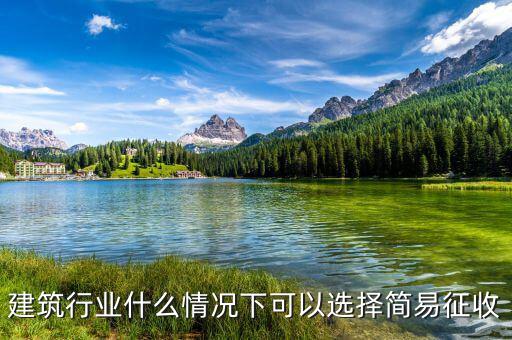 建筑行業什么情況下可以選擇簡易征收