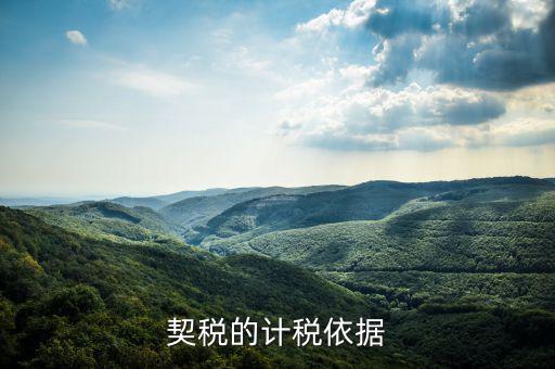 契稅計稅依據是什么，房產契稅的計稅依據
