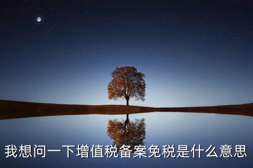 增值稅網上備案是什么意思，公司剛成立請問到稅務局備案是什么意思