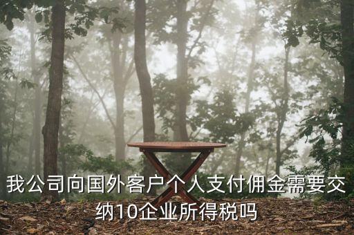 我公司向國外客戶個人支付傭金需要交納10企業所得稅嗎