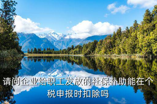 請問企業給職工發放的社保補助能在個稅申報時扣除嗎