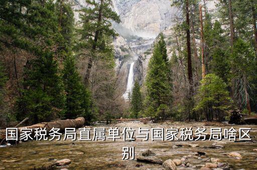 國家稅務局直屬單位與國家稅務局啥區別