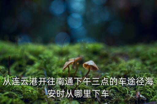 連云港到南通經過什么地方，從連云港開往南通下午三點的車途徑海安時從哪里下車