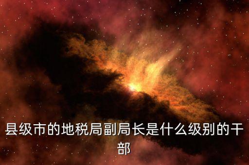 區地稅局副局長什么，縣級市的地稅局副局長是什么級別的干部