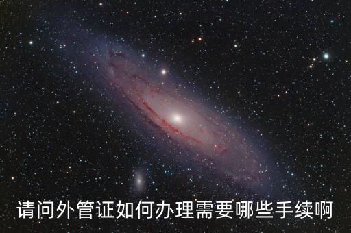 請問外管證如何辦理需要哪些手續啊