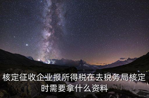 核定征收企業報所得稅在去稅務局核定時需要拿什么資料