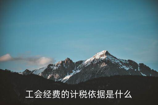工會經費的計稅依據是什么