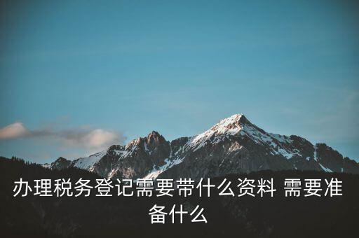 稅務局登記需要什么資料，稅務登記 代辦需要什么手續