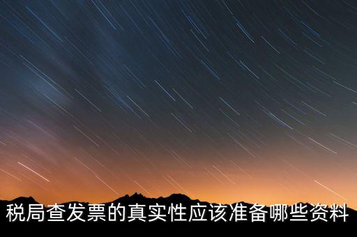 稅局查發票的真實性應該準備哪些資料