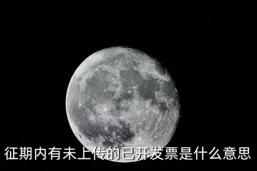 征期內有未上傳的已開發票是什么意思