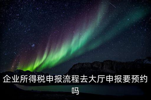 企業所得稅申報流程去大廳申報要預約嗎