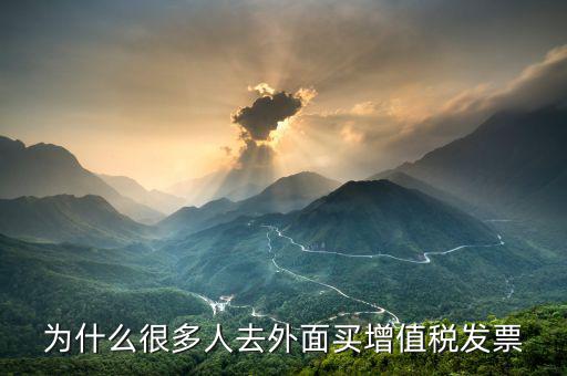 為什么很多人去外面買增值稅發票