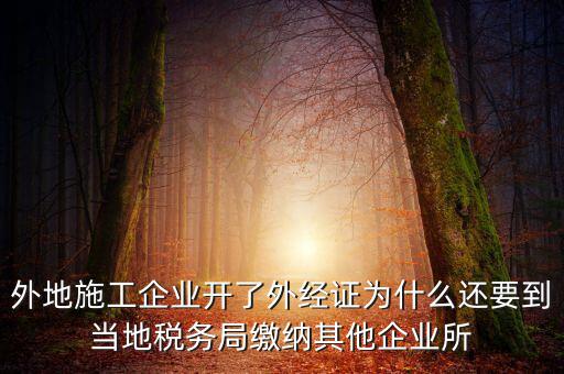 外經證為什么要繳銷，到國稅開的外行證為什么要去撤銷