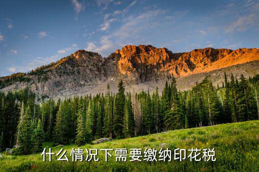 什么需要交印花稅，哪些企業和個人需要交納印花稅的