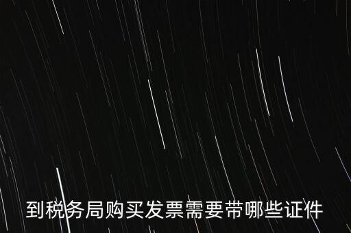 到稅務局購買發票需要帶哪些證件