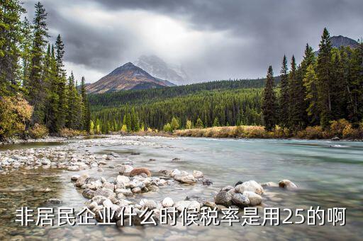 非居民企業什么時候稅率是用25的啊