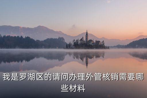 我是羅湖區的請問辦理外管核銷需要哪些材料